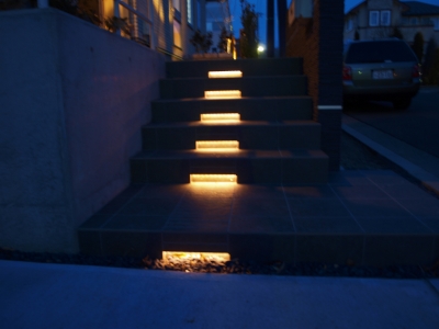 LED照明の階段